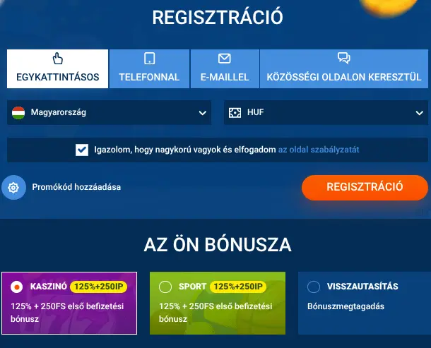 Mostbet regisztrációs oldal